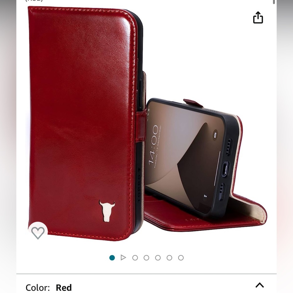 Torro, 14 Pro, iPhone, case, luxury, leather, red